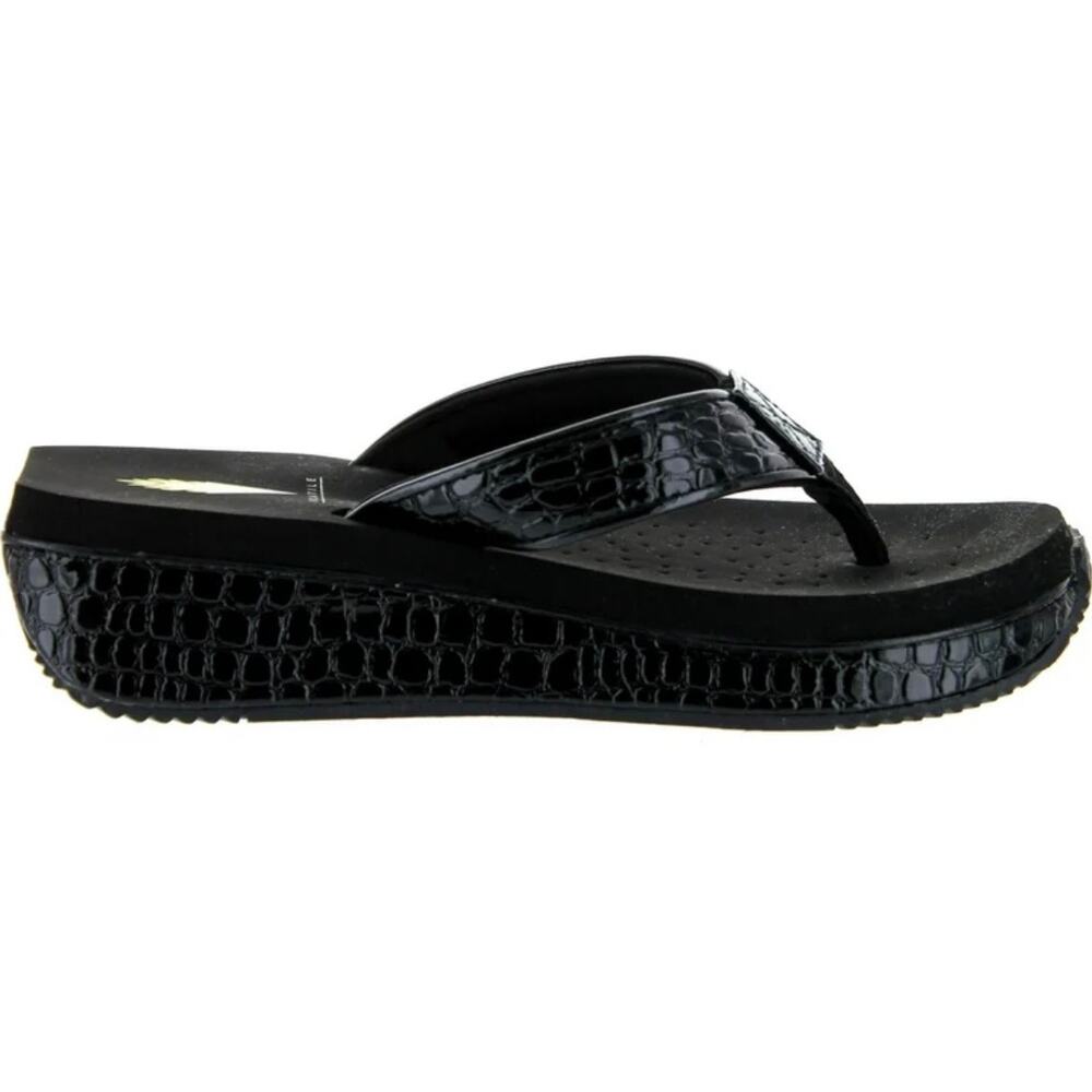 Volatile | Womens Size 10 Mini Croco Wedge Sandals